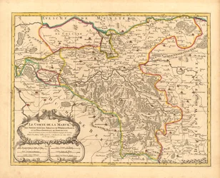 Map of Grafschaft Mark, 1681